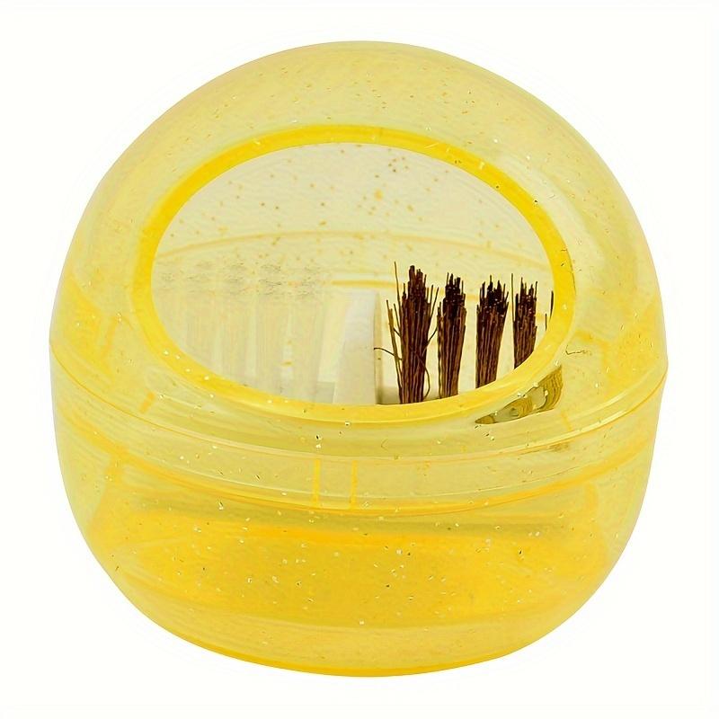 

1 шт. Керамический кейс для чистки сверл с крышкой, Двойные нейлоновые щеточные головки для стальных и керамических сверл, Щетка для чистки сверл