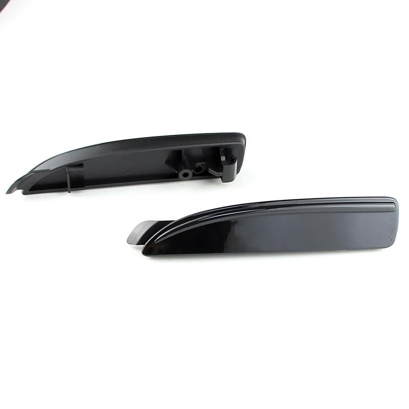 2PCS No Bulb LED Rear Bumper Reflector Brake Light Shell For Mazda 2 DY 2003-2007 3 Axela BK5P BKEP BK3P 2003-2009 Black/Red Len