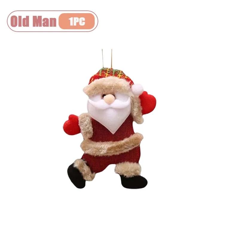 1-20PCS Xmas Tree Decoration Cute Cloth Figure Hanging Charm Dancing for Living Room Party Indoor Outdoor Festival Home Gift
