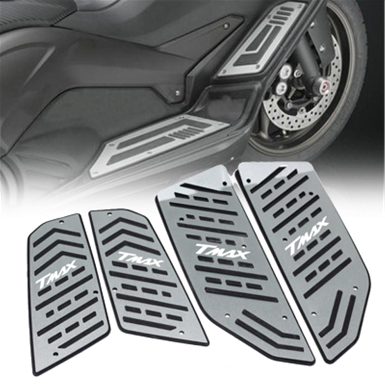 

Fits for TMAX 530 560 Motorcycle Front Rear Footboard Footpeg One size