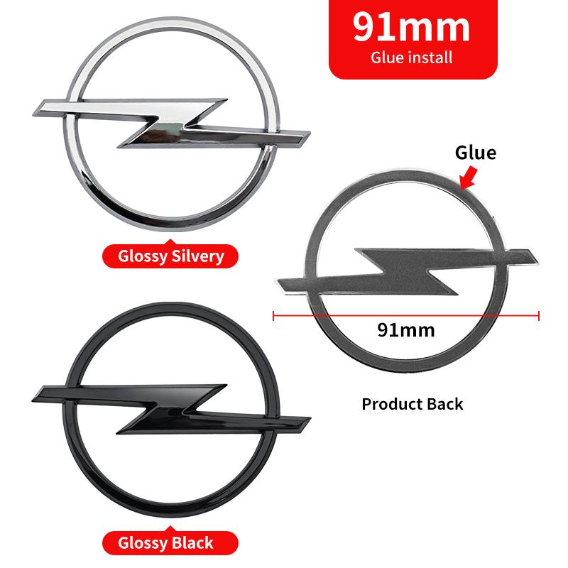 83mm 91mm 118mm 120mm 128mm 145mm 155mm Car Front Grille Emblem Rear Trunk Badge Sticker For Opel Astra Insignia Corsa Zafira