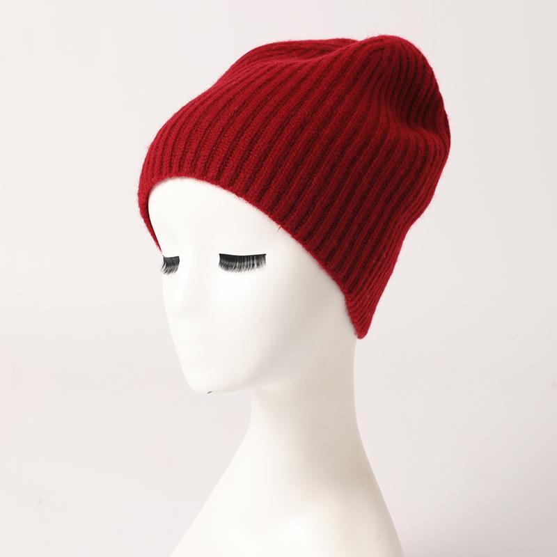 Pure Cashmere Women Winter Hats Custom Designer Logo Luxury Fashion Warm Knitted Rib Ny Beanie Caps