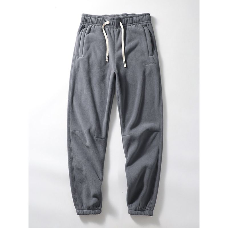 Men's Fleece Pants Winter Thickened Warm Long Pants Lamb Fleece Sweatpants Export Men's Sports Casual Pants