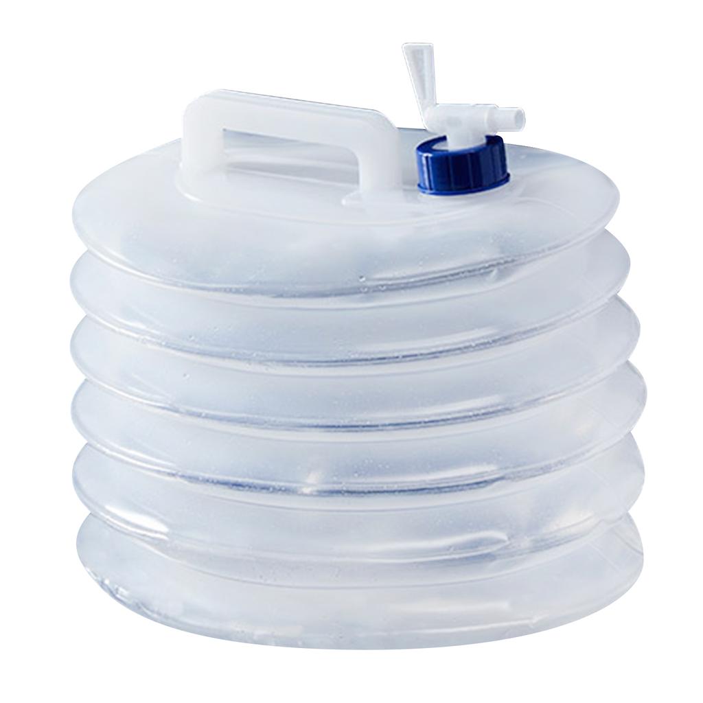 Large Capacity Portable Folding Water Container with Spigot Camping Water Storage Carrier Jug Collapsible Water Canteen Travel Bottle Bucket Reusable