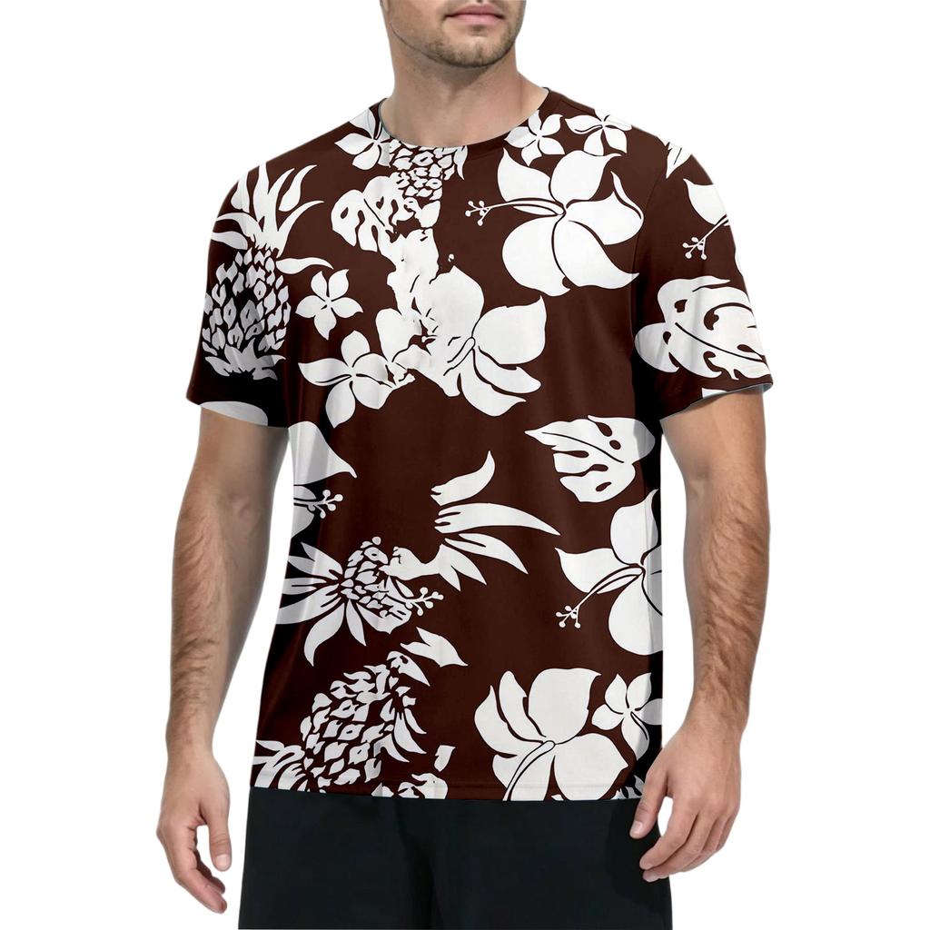 T-shirt à manches courtes à séchage rapide pour homme - Haut athlétique léger anti-UV pour la pêche en extérieur et les activités de gym
