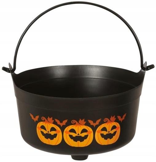 Wiaderko Plastikowe Dynie Kociołek Wiedźmy Czarownicy Na Cukierki Halloween