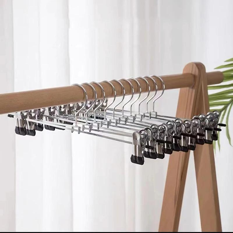 5/8pcs Hangers 8Holes Clothesline Plastic Hanger Non-slip Stainless Steel Pants Clip Portable Household Essentials Dormitory TMZ