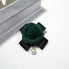 Designer's Rose-Scented Fabric Brooch Camellia Corsages with Elegant Ribbon Fashion Brooches for Women