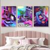 Neon Synthwave Arcade Zone Dream Posters Canvas Painting Game Playroom Wall Art Picture For Cafe Club Room Home Decoration