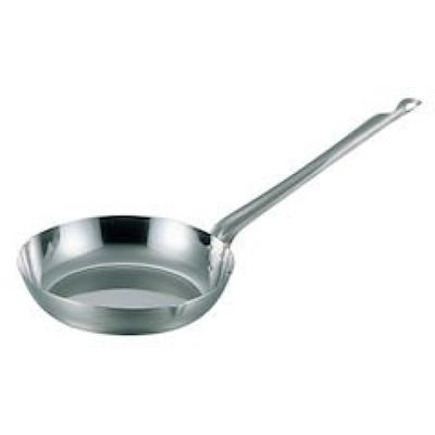 MA Stainless Steel Flat Handle Frying Pan 18cm