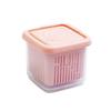 Two-layer Mini Refrigerator Organizer Sealed Onion Fruit Food Drain Storage Box Container Gadget Inner Sieve Separable Boxes