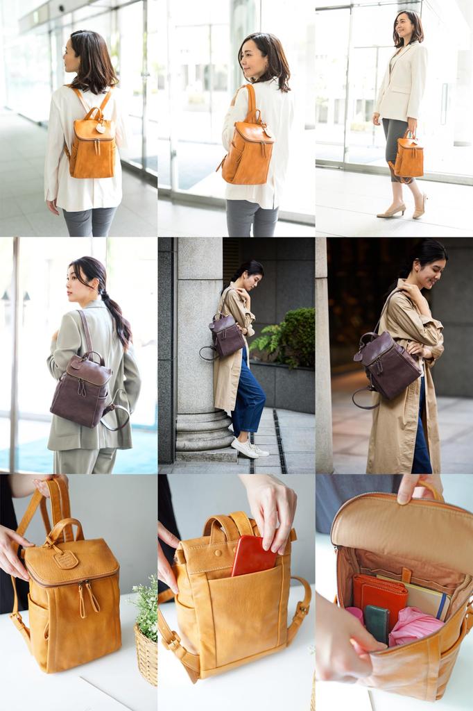 Genten Goat Basic Backpack, Women's, Gray, GE-42404-20