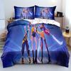 KPop Demon Hunters Themed Bedding Set Colorful Print Polyester Student Dormitory Bed Sheet Quilt Cover Kid Gift Home Textile