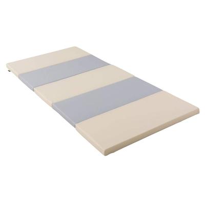 Emur Joint Mat Play Mat, Rectangular, 180 X 80 Cm, Ivory X Gray, Large Size, Foldable, Soundproof, Water-repellent, Washable Cover