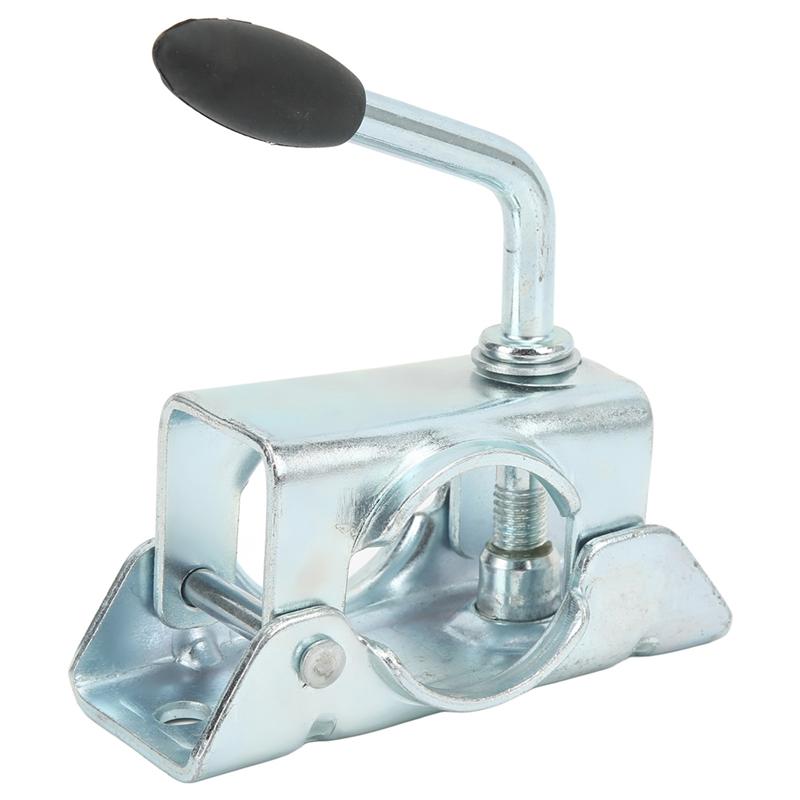 Clamp Split Fixed Bracket Trailer Jack Wheel Support Mount Clamp Prop Stand For 48Mm/1.89In Pipe Diameter