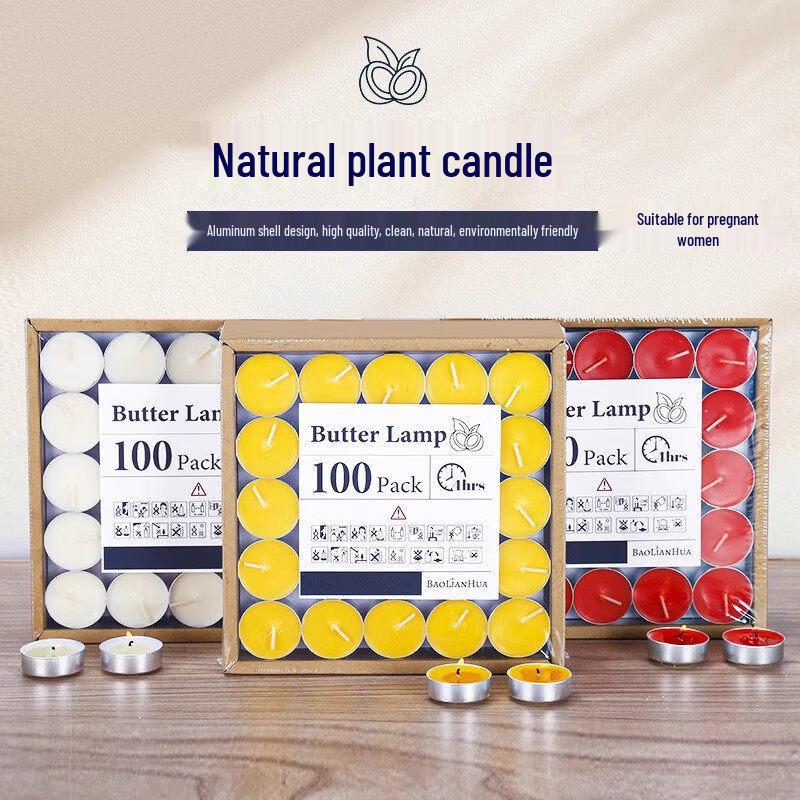 LIEI 2-Hour Smokeless Tea Light Candles, 100 Count