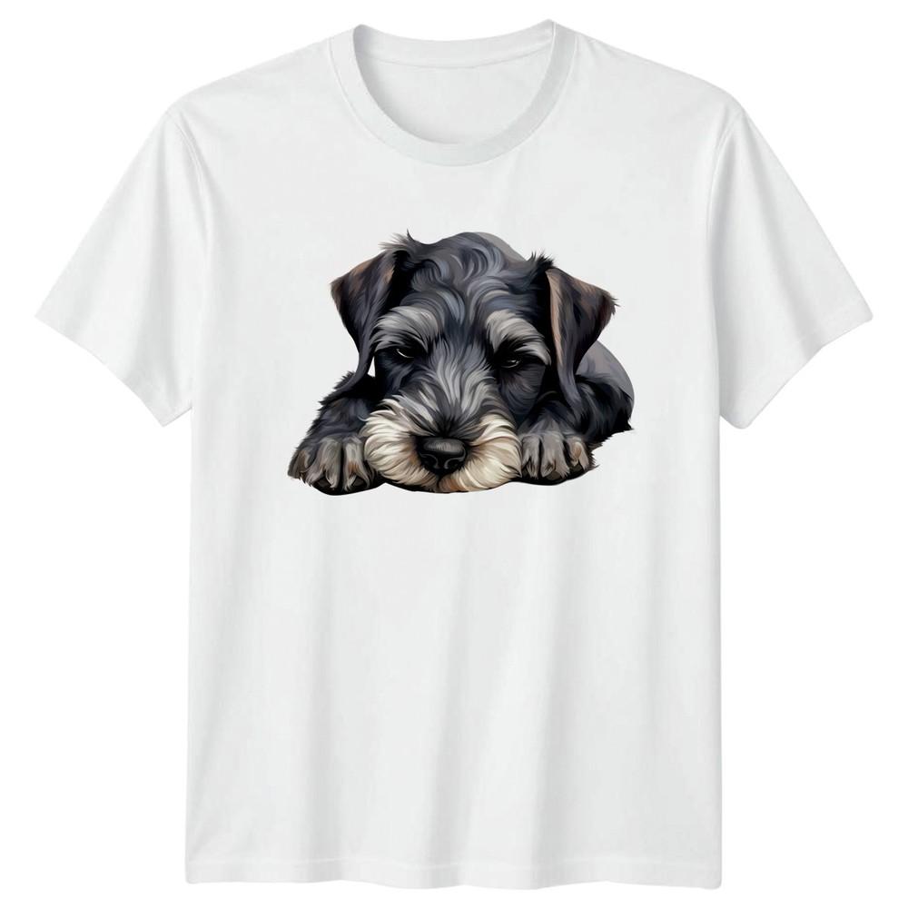 Schnauzer Puppy Dog Animals Unisexs TShirt Unisexs Tee Graphic Unisex Top S