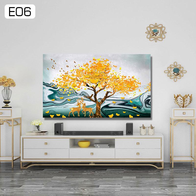 Soft Fabric TV Hood Dust-proof Cover Towel 32 37 40 43 50 60Inches Household Hanging LCD TV Cover Dustproof Decorative Cover