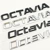 3D ABS Kendinden Yapışkanlı Krom Siyah Harfler Logo Octavia Amblemi Araba Arka Bagaj Sticker Rozet Oto Aksesuarları