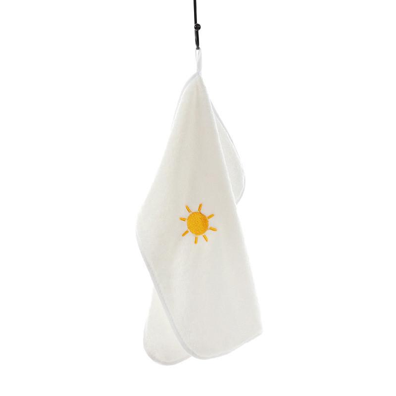 

1 шт. 34x34 см квадратное мягкое коралловое флисовое полотенце с вышивкой в виде цветов, любви, звезд, луны для дома, ванной комнаты, детей и взрослых 34x34cm