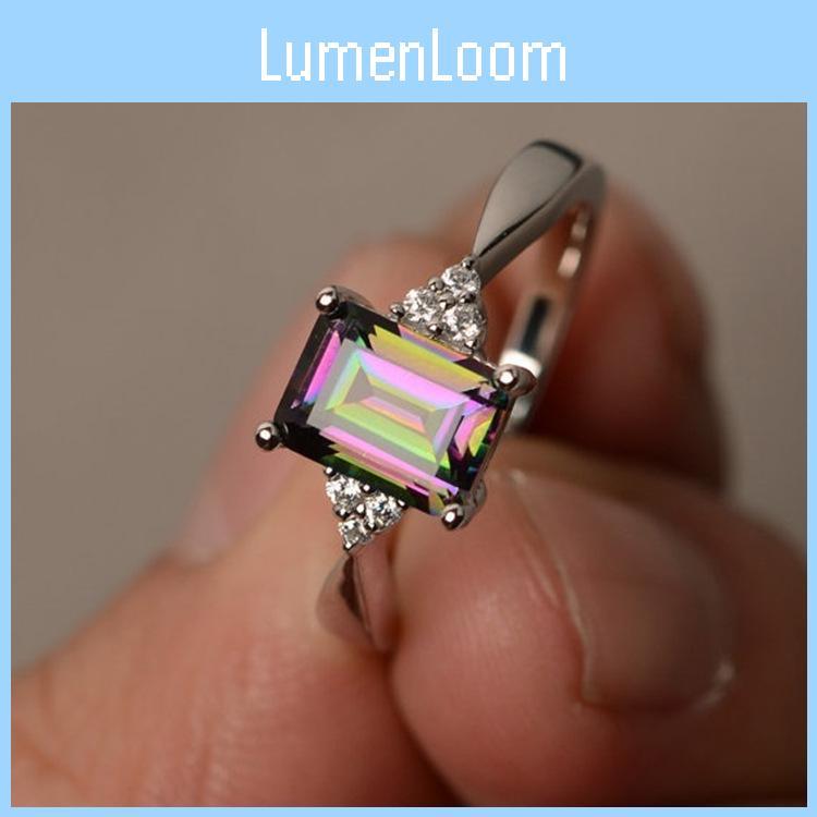 Elegant Square Ring Chic And Minimalist Metal Embedded Jewelry For Women