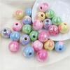 DIY Double Sided Heart Fashion Creative Jewelry Accessories Bracelet Earring 10Pcs Handmade DIY Materials Acrylic Round Beads Spring Light Colored