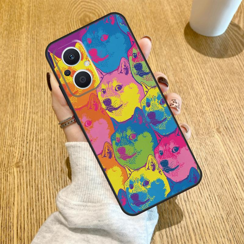 DOGE MEME Shiba Inu Dog Funda For OPPO Reno 10 11 12 13 14 Pro 14F 13F 12F 11F 7 8 Lite OPPO Find X5 X8 X9 Pro Case