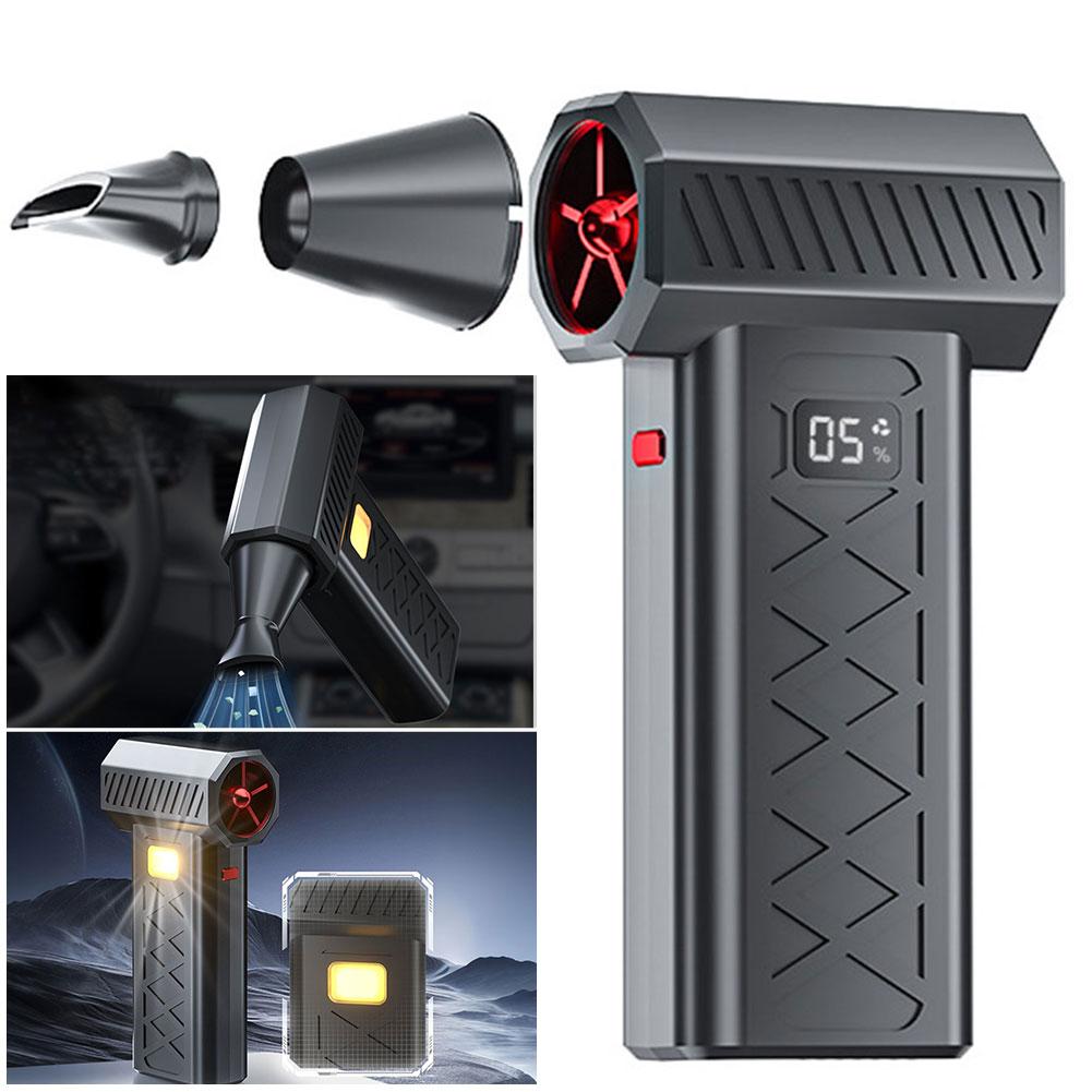 Dust Blower with LED Display Dust Cleaner 6 Speeds Powerful Air Blower Turbo Fan for Car Computer Home Office Dust Cleaning