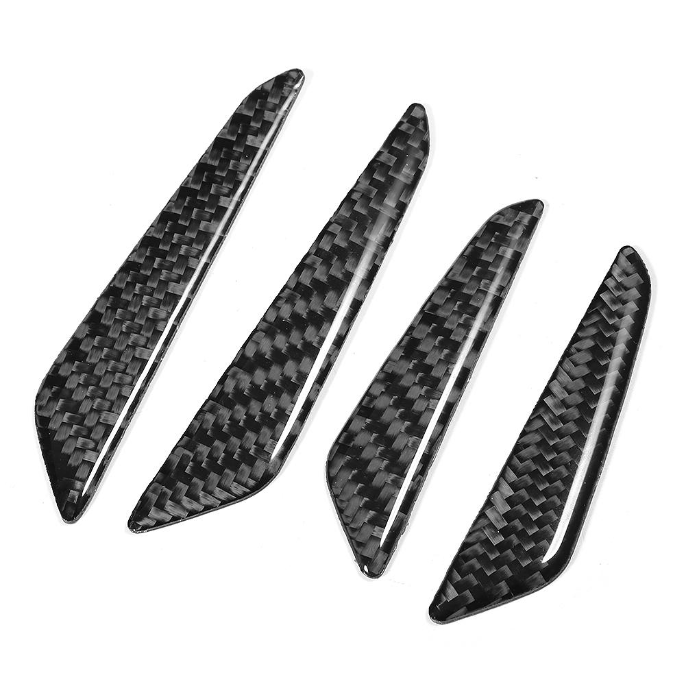 4pcs Car Door Edge Reflector Decorative Protector Anti Collision Crash Bar Strip
