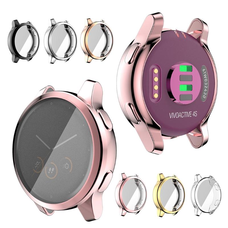 For  Vivoactive 4 45mm Watch Protective Case, Full Cover Bumper Frame Protector Shatter-Resistant