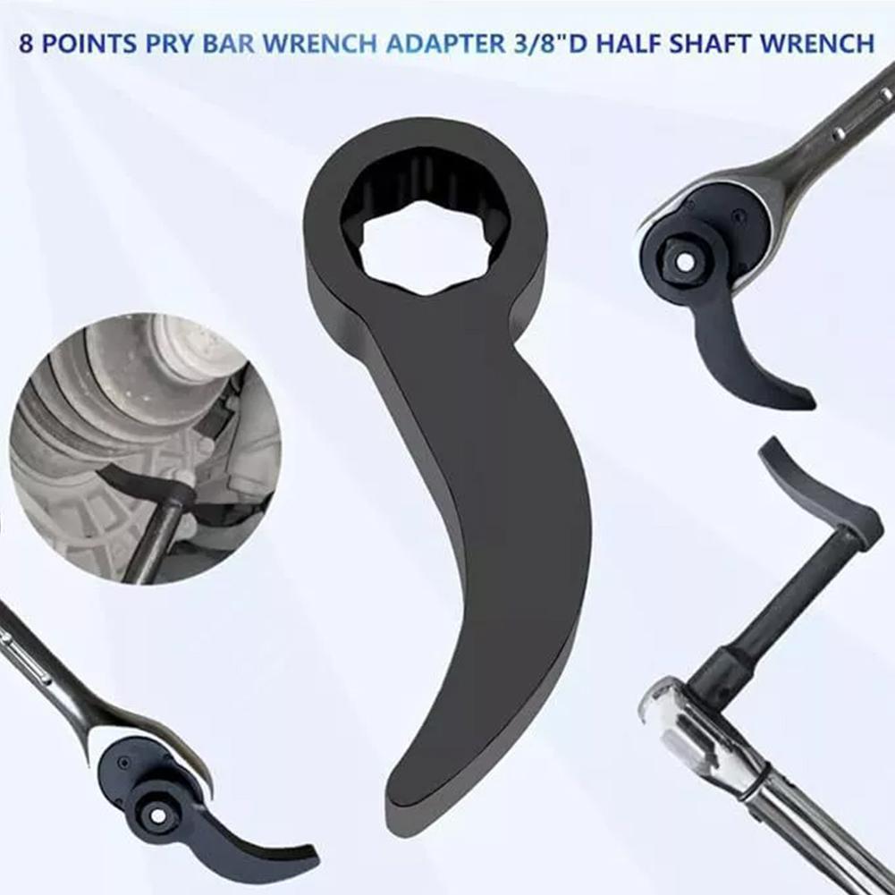 1/2PCS Axle Shaft Removal Tool 1/2 Inch Ratcheting Pry Bar Adapter Heavy-Duty Wrench Head for Automotive Repair and Maintenance