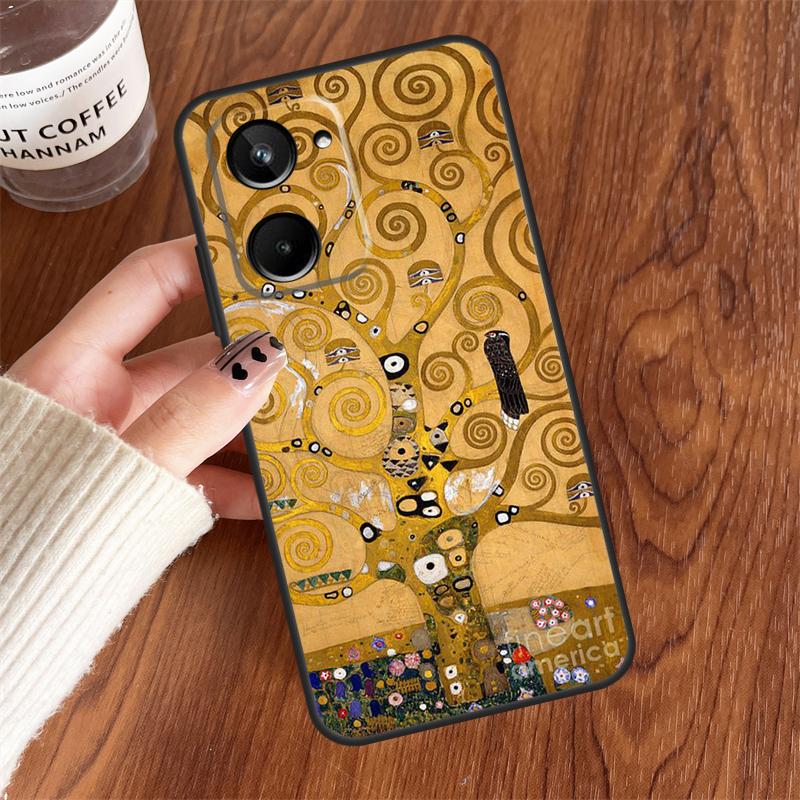 Kiss by Gustav Klimt For Realme 10 8 9 Pro Plus 8i C11 C15 C25 C30 C31 C35 C21Y GT Master GT Neo 5 2 3 3T Case