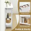 Modern Console Table with 3 Drawers and Open Storage Shelf, Entryway Table Narrow Long Sofa Table Hallway Foyer Table Behind Couch Table, White