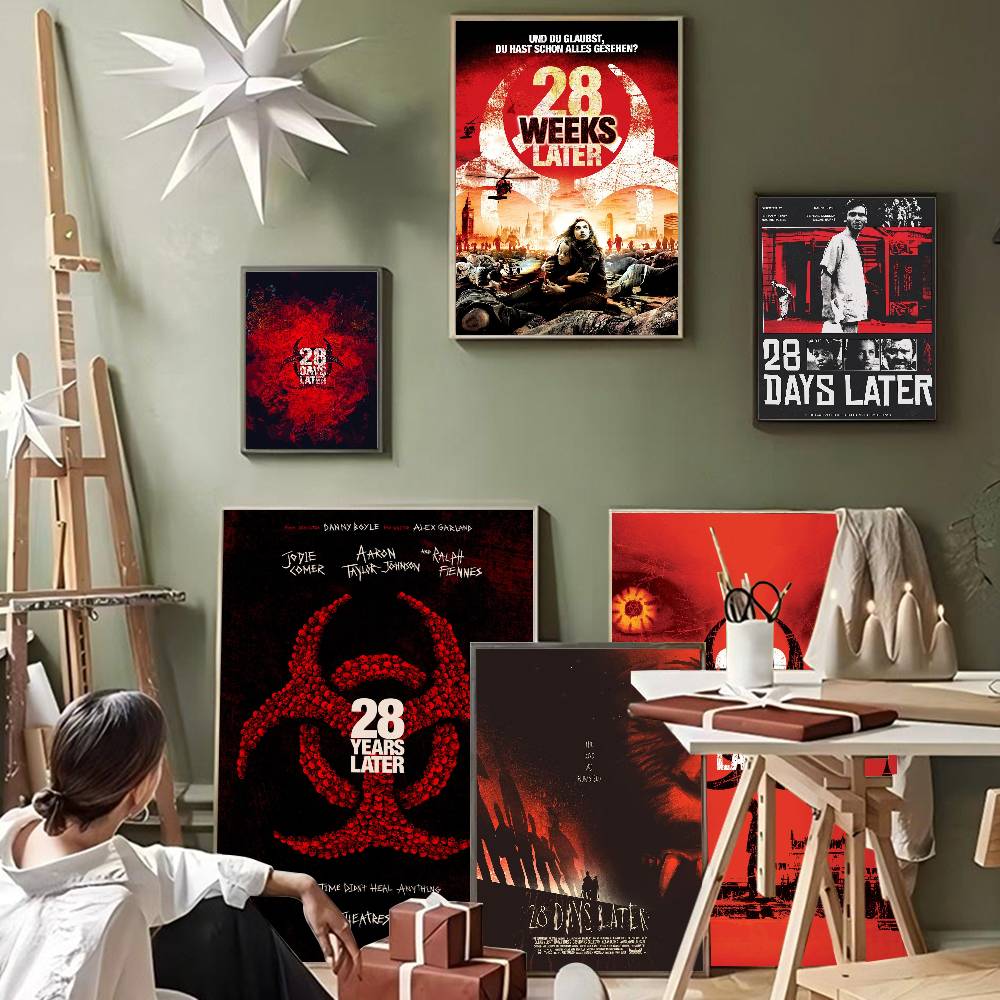 Movie Trror 28 Days Later Movie Sticky Posters Vintage Room Bar Cafe Decor Nordic Home Decor