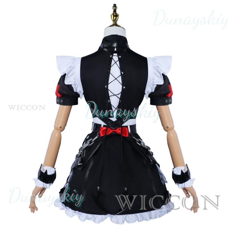 Ellen Joe Cosplay Costume Game Zenless Zone Zero Cosplay Wig Victoria Housekeeping Women Cute Maid Dress Ellen Joe Cosplay Tail