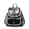 Backpack women's new sweet, fresh and fashionable soft leather large-capacity travel backpack single shoulder schoolbag tide