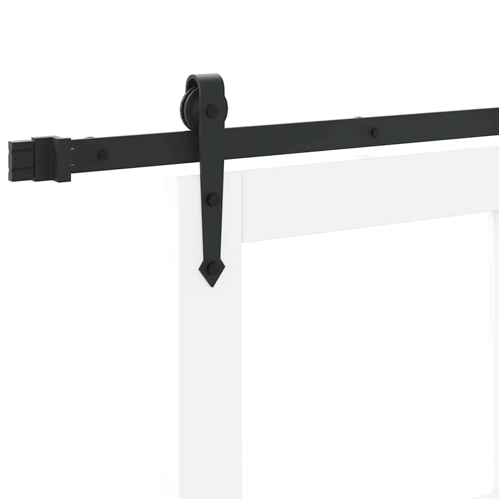 ORKDAL Sliding Door White 61 X 198.5 Cm Solid Pine Wood and Glass