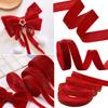 5M 1-3.8CM Red Velvet Ribbon For Handmade Gift Bouquet Wrapping Supplies Home Party Gifts Decorations Christmas Ribbons