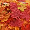 Simulationsblatt 100 Stück/Beutel Künstliche Ahornblätter Charmantes Feine Textur Stoff Halloween Künstliche Pflanze Herbst Realistisches Kunstwerk für Hochzeit Simuliert