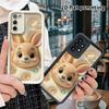 Phone Case: 2D flat, suitable for Samsung Galaxy A34 A35 M05 M06 S20 S22 S21 FE Plus 5G protective cases, light beige little bunny, perfect holiday gi