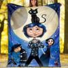 Coraline printed throw blanket—soft,warm;versatile blanket for all seasons—perfect as &air-conditioning throw,nap blanket