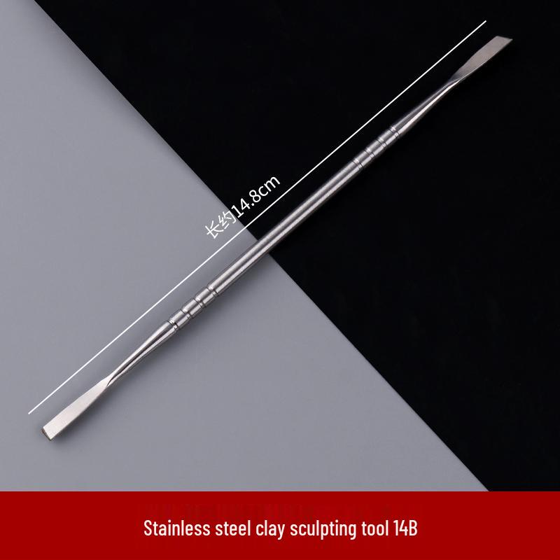 Stainless Steel Clay Sculpture Tool Set: Spatula & Eye Knife