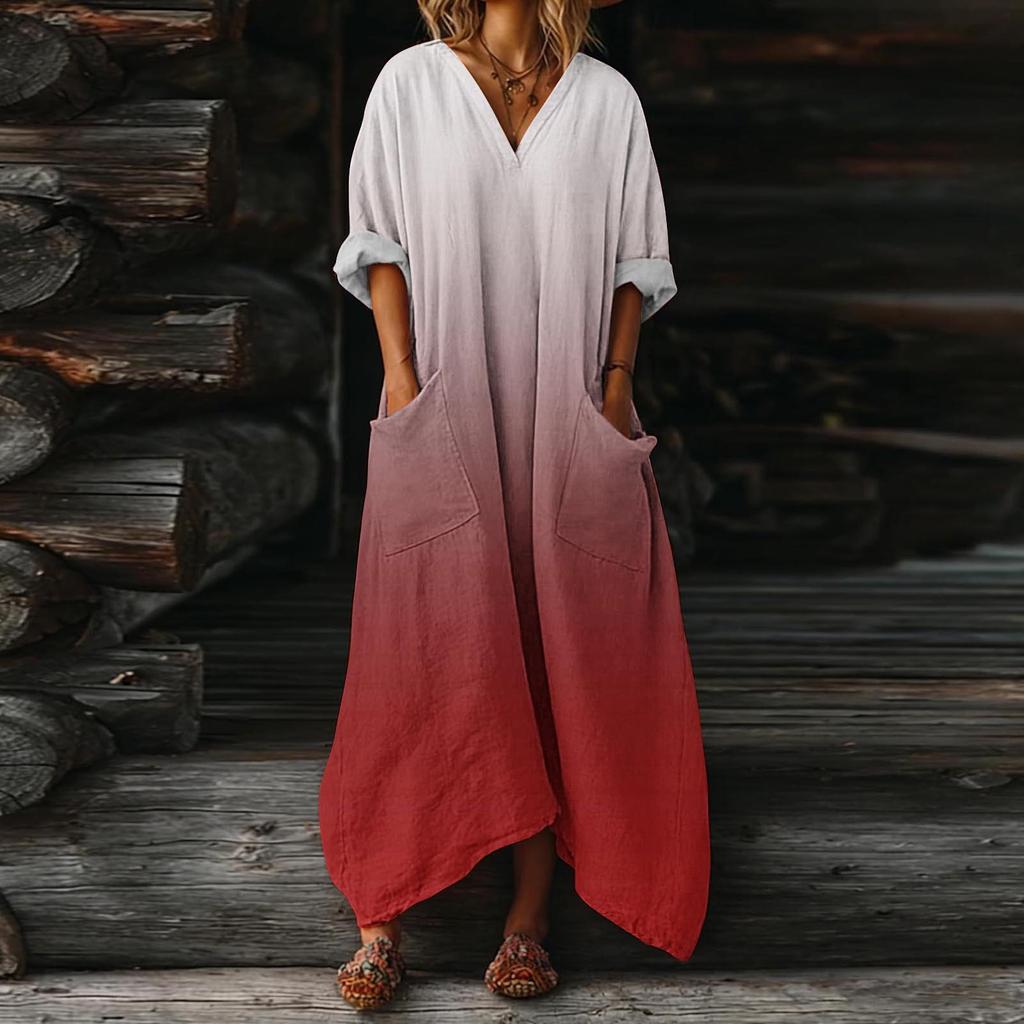 Dámské šaty Ležérní Splývavé šaty Výstřih do V Dovolená Boho Plážové Letní šaty