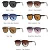  Fashion Double Bridges Square Men Luxury Sunglasses Retro Women Tea Gradient Shades UV400 Sun Glasses