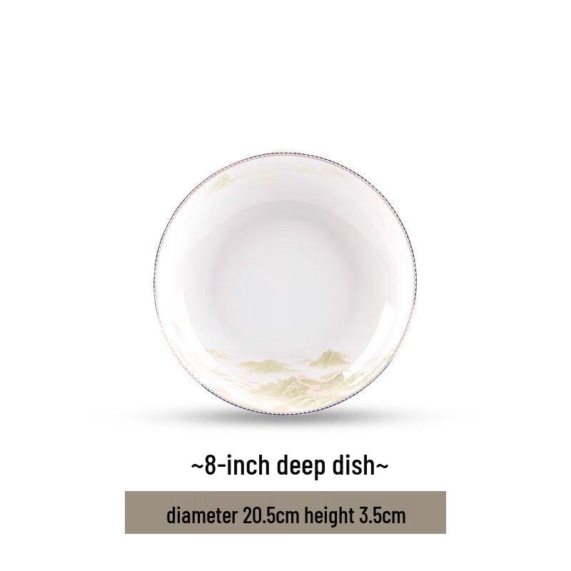 Wutuo Chinese Light Luxury Ceramic Tableware Set - Picturesque Landscape Series