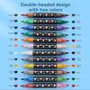 24/48/72/96 Colors Dual Brush Tip Glitter Art Markers Metallic Paint Marker Pens DIY Crafts Birthday Cards, Making Poster, Album