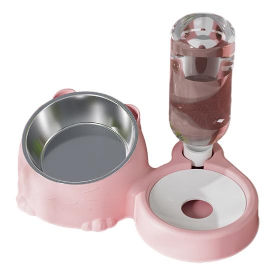 Stainless Steel Cat Bowl Large Capacity Pet Feeding Bowl Automatic Water Storage Bowl Home Pet Shop Supplies