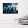Canvas Print Geometric City Blue