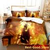 Cool Hell's Paradise Bedding Set Duvet Cover Sheet Printed Bed Set Pillowcase Bed Full Queen King Size Comforter Bedroom