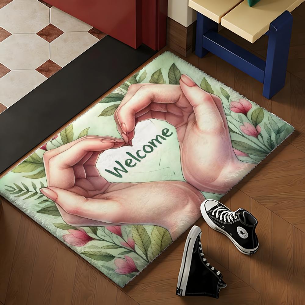 Welcome COOL Floor Mat Soft Flannel Rug Non-Slip Absorbent Mat For Bathroom Bedroom Home Decor